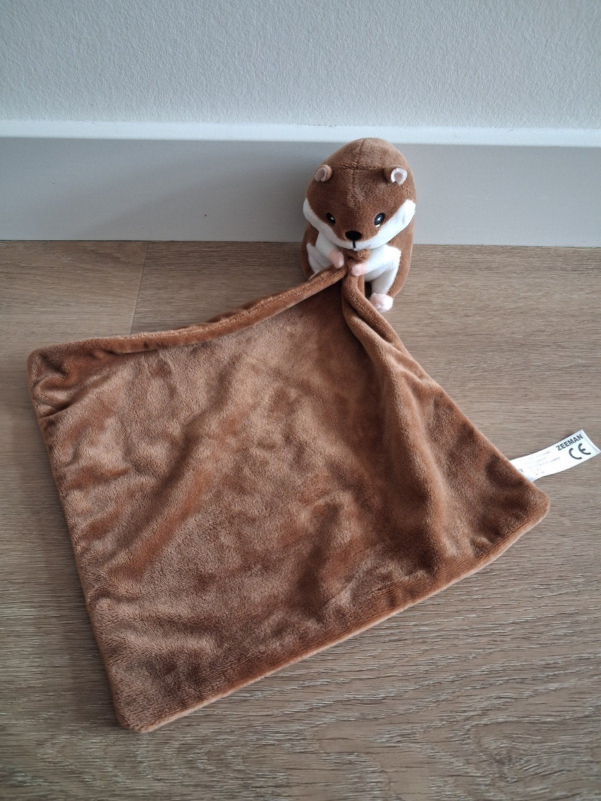 Knuffeldoekje Zeeman cavia hamster bruin doekje L1593, Ophalen of Verzenden, Zo goed als nieuw, Overige typen