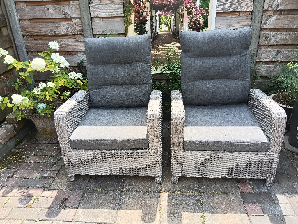 Tuinmeubilair, Tuin en Terras, Tuinstoelen, Ophalen, Gebruikt, Wicker, Verstelbaar