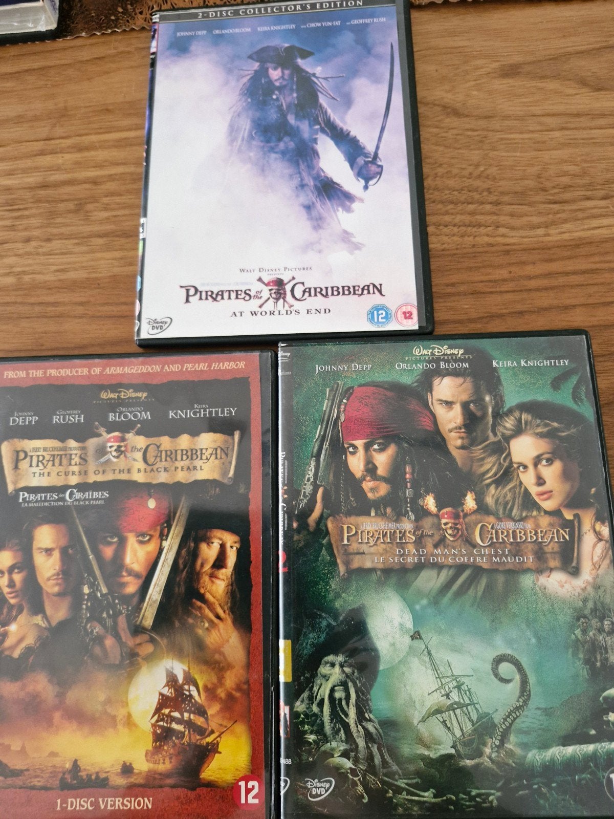 Pirates of the Caribbean DVD Boxset (3 films), Ophalen of Verzenden, Vanaf 12 jaar, Inclusief doosje, Gebruikt