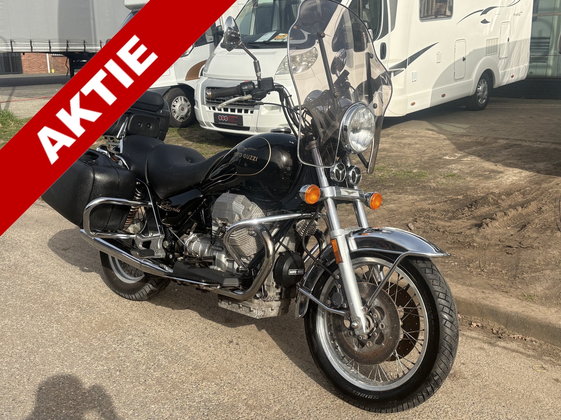 Moto Guzzi Chopper California 1100 Slechts 28DKM! Topstaat!, Auto's, Oldtimers, Achterwielaandrijving, Zwart, Overige carrosserieën