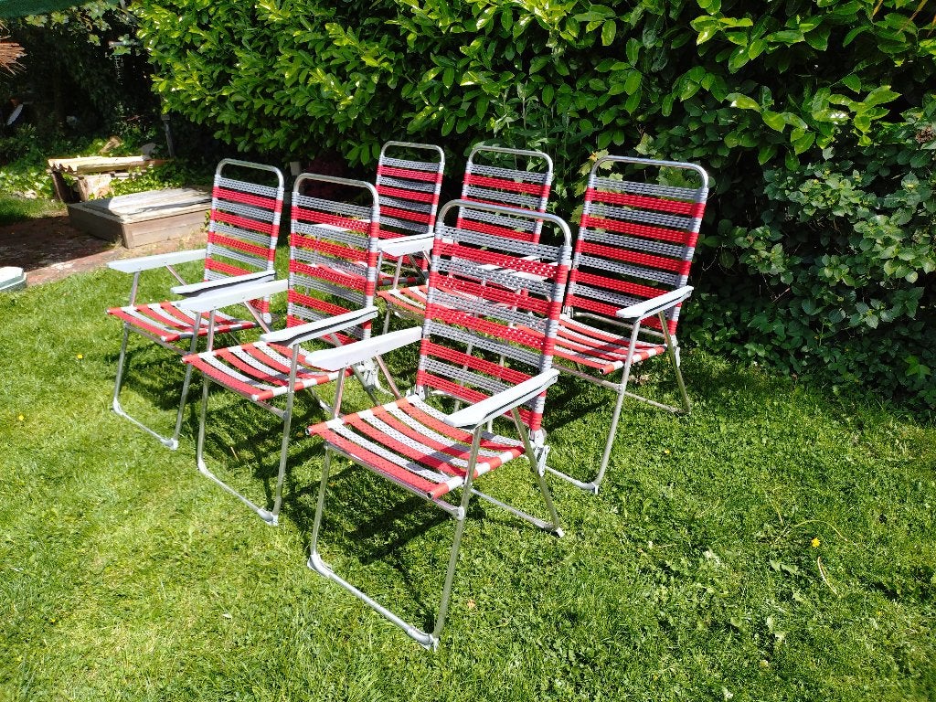 Lichtgewicht (camping) klapstoelen 3x, Ophalen, Zo goed als nieuw, Aluminium, Verstelbaar