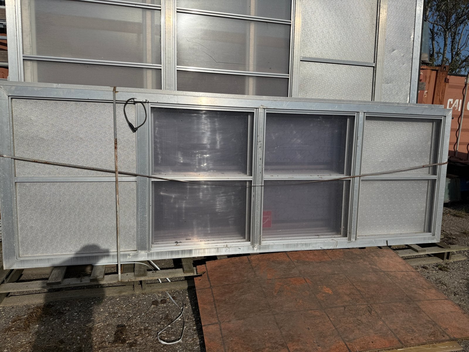 6x aluminium schuifdeuren – 154 cm breed x 4 meter hoog, Doe-het-zelf en Verbouw, Ophalen, Gebruikt, Overige typen, Metaal