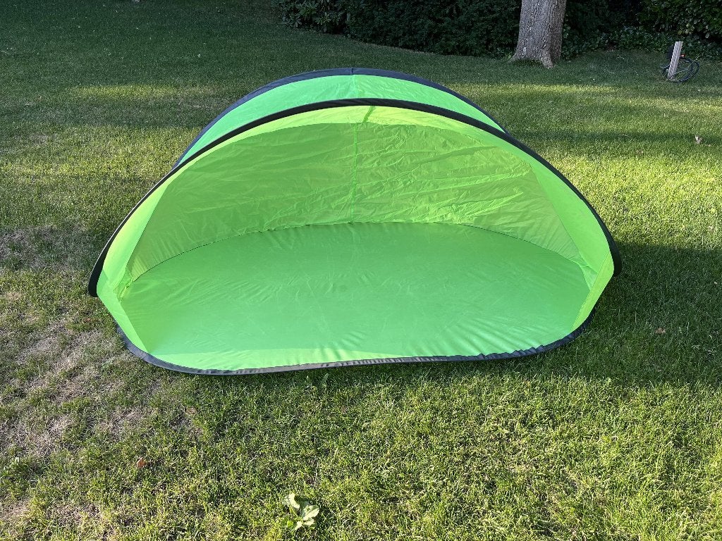 strand tent koepel pop up groen, Ophalen, Zo goed als nieuw, 1 tot 2 meter, Strandparasol