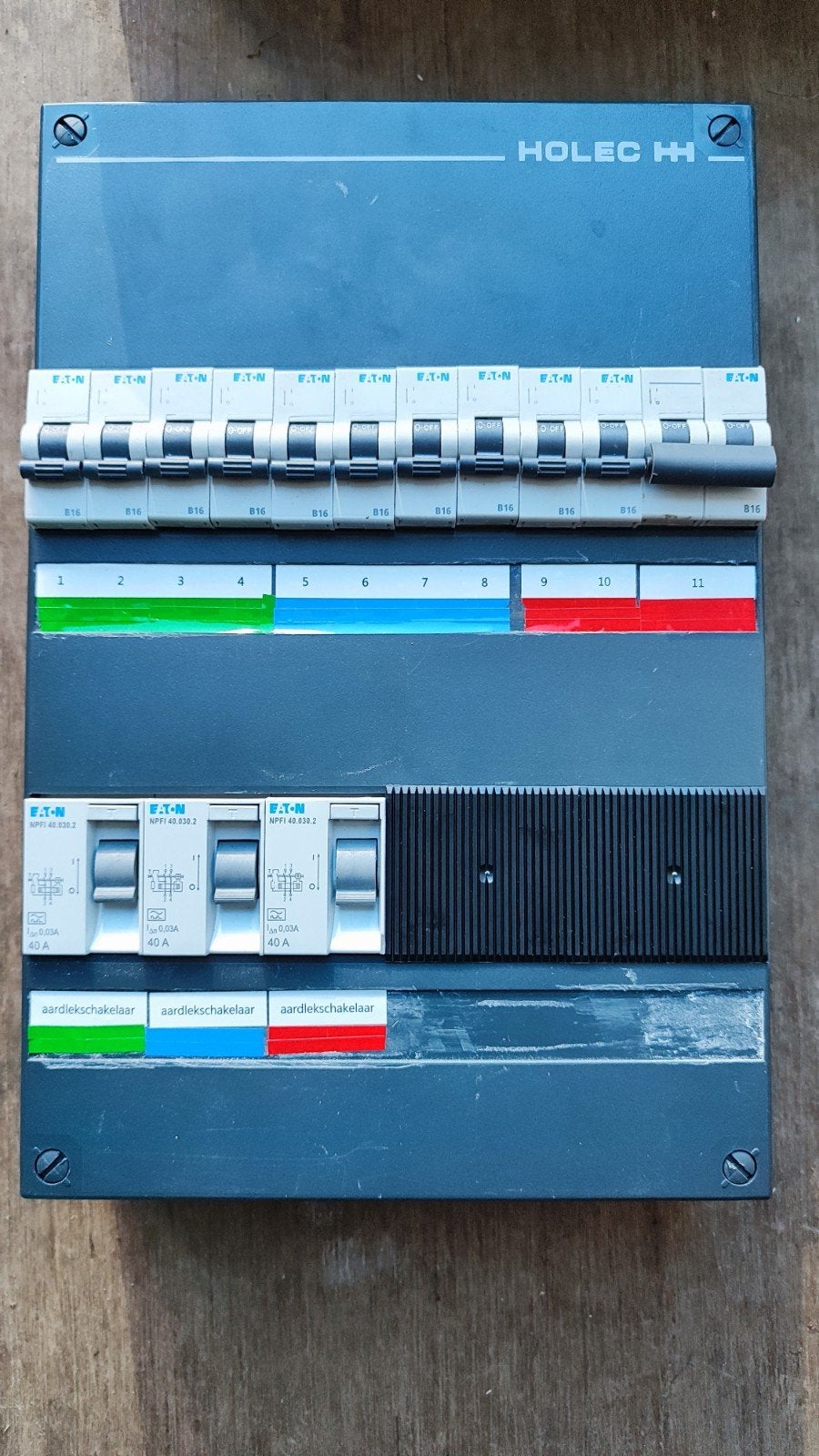 Groepenkast met 11 groepen, Verzenden, Gebruikt, Eaton, Groepenkast