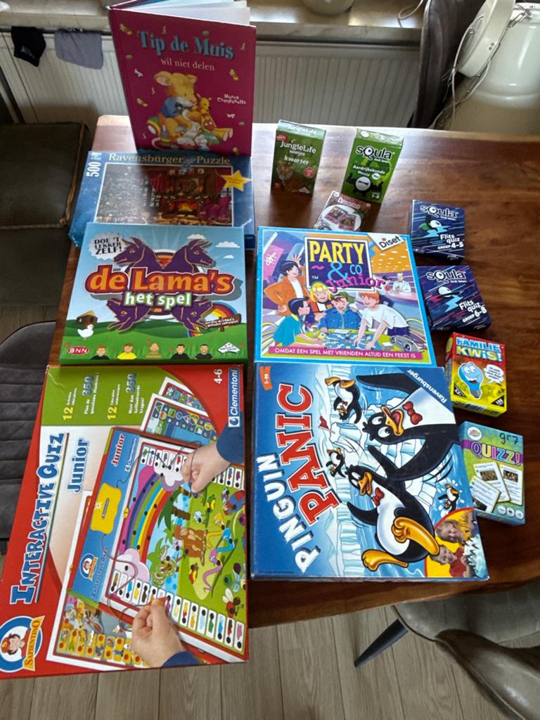 Diverse bordspellen en puzzels voor jong en oud, Drie of vier spelers, Ophalen, Gebruikt