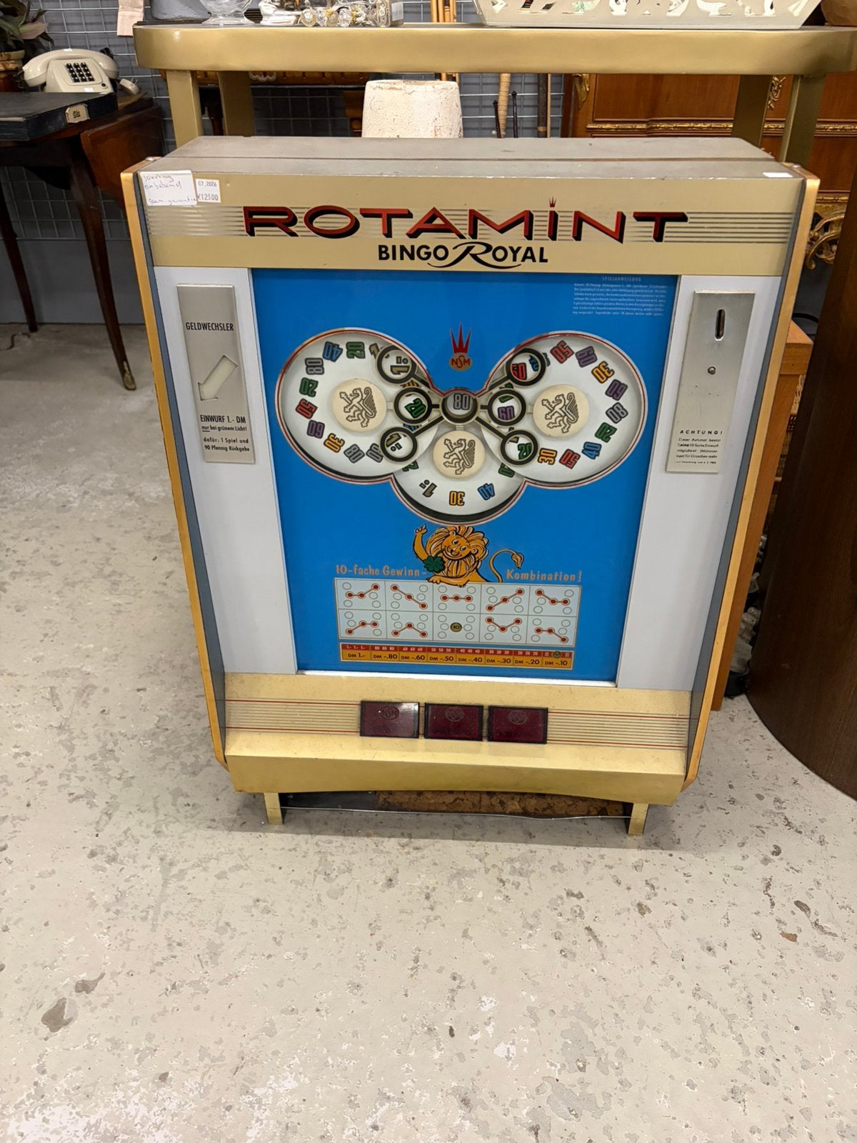 Rotamint bingo royal speelautomaat, Ophalen, ., Zo goed als nieuw, .