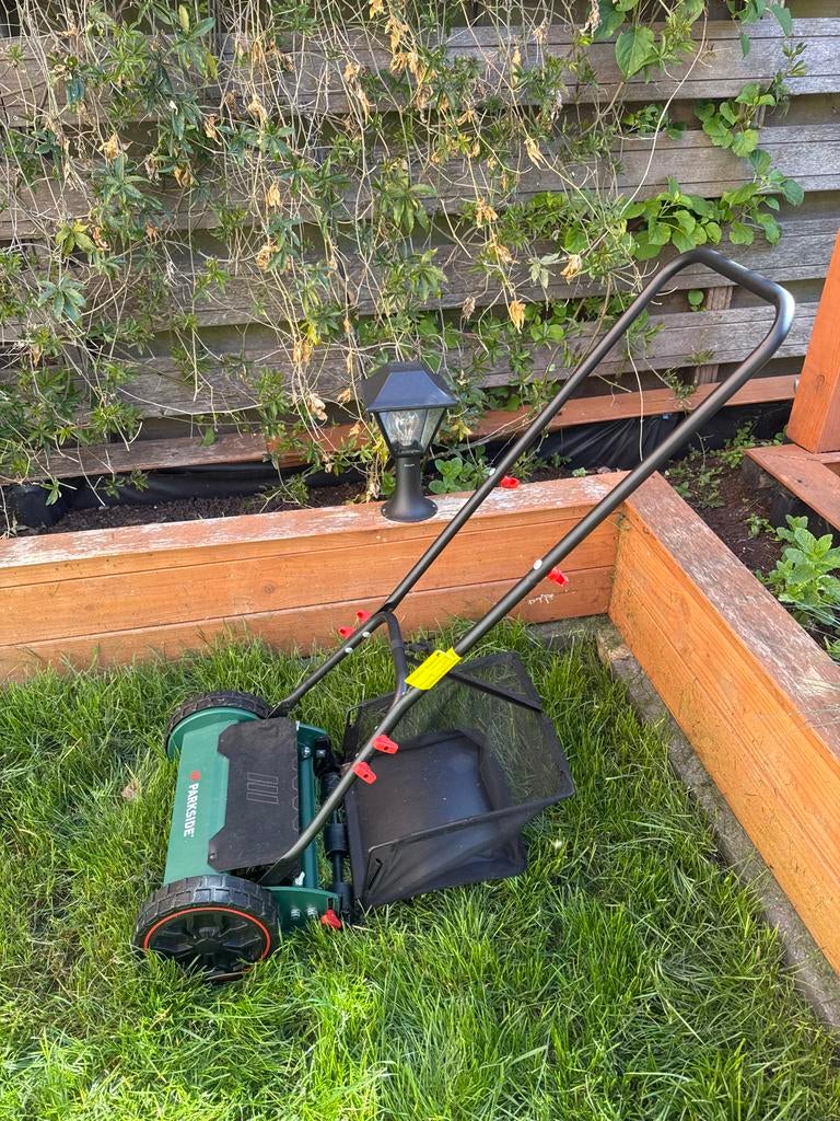 Parkside Handgrasmaaier, Tuin en Terras, Grasmaaiers, Ophalen, Handgrasmaaier, Zo goed als nieuw, Opvangzak