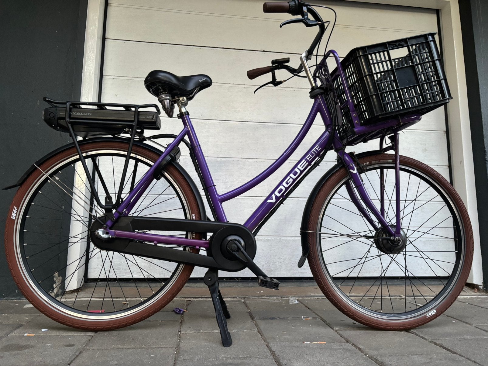Vogue Elite elektrische fiets met mandje, Fietsen en Brommers, Fietsen | Dames | Damesfietsen, 53 tot 56 cm, Versnellingen, Zo goed als nieuw
