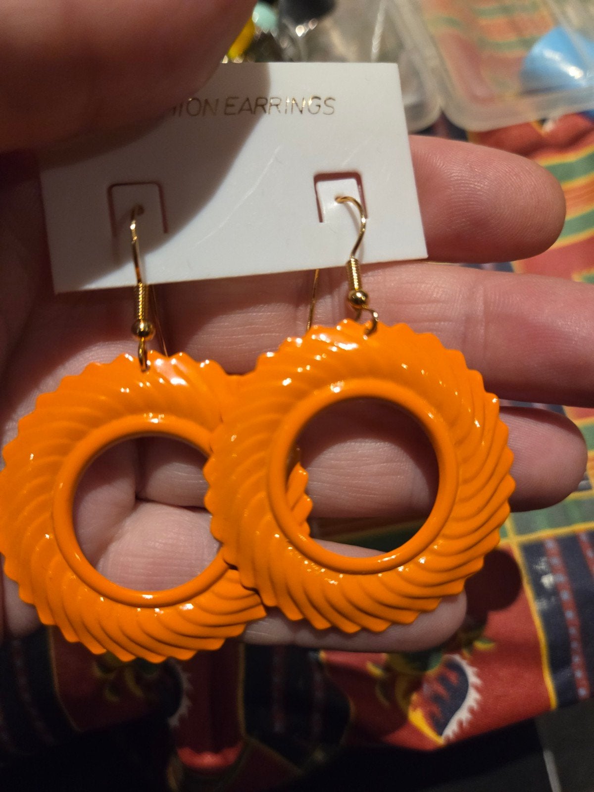Nieuwe Oranje Oorbellen - Hangers, Overige materialen, Hangers, Nieuw, Oranje