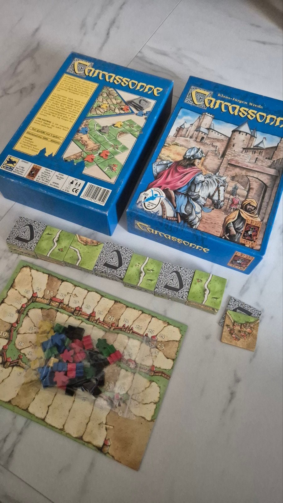 Carcassonne Bordspel - Klassiek Strategisch Tegelleggerspel, Een of twee spelers, Ophalen of Verzenden, Gebruikt, 999 Games