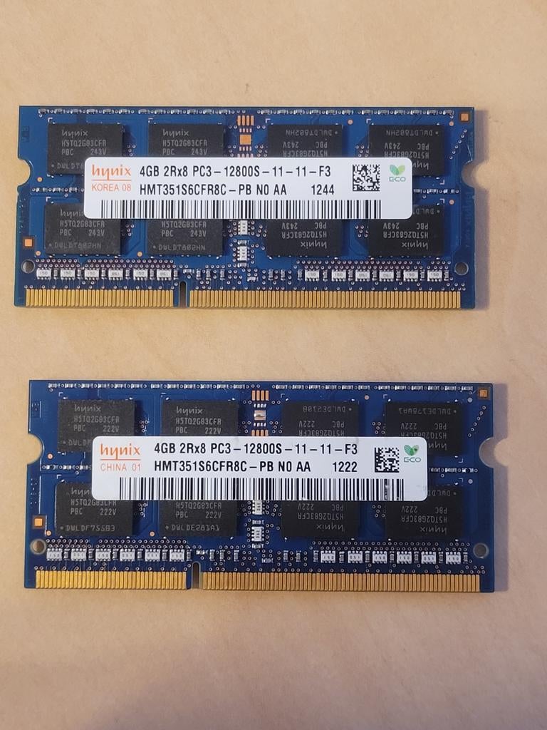 Hynix 4GB DDR3 RAM Geheugen (2x 2GB) voor Laptop, Computers en Software, RAM geheugen, Gebruikt, Laptop, 4 GB, DDR3, Ophalen of Verzenden
