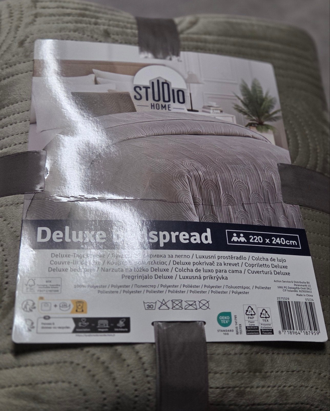 Nieuw Velvet Bedsprei - Luxe en Comfortabel, Overige materialen, Ophalen of Verzenden, Overige merken, Goud
