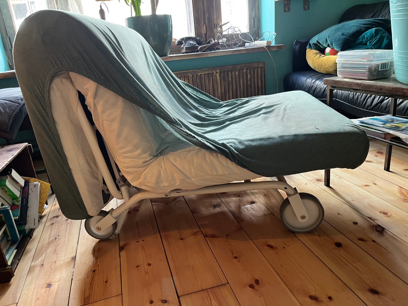 Slaapbank 1 persoons Ikea, Ophalen, Gebruikt, Eenpersoons, Wit