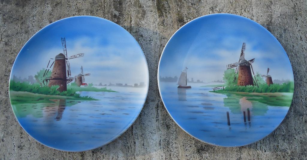 2 x Wandbord / Wandborden Société Céramique Zaanse Schans, Ophalen of Verzenden