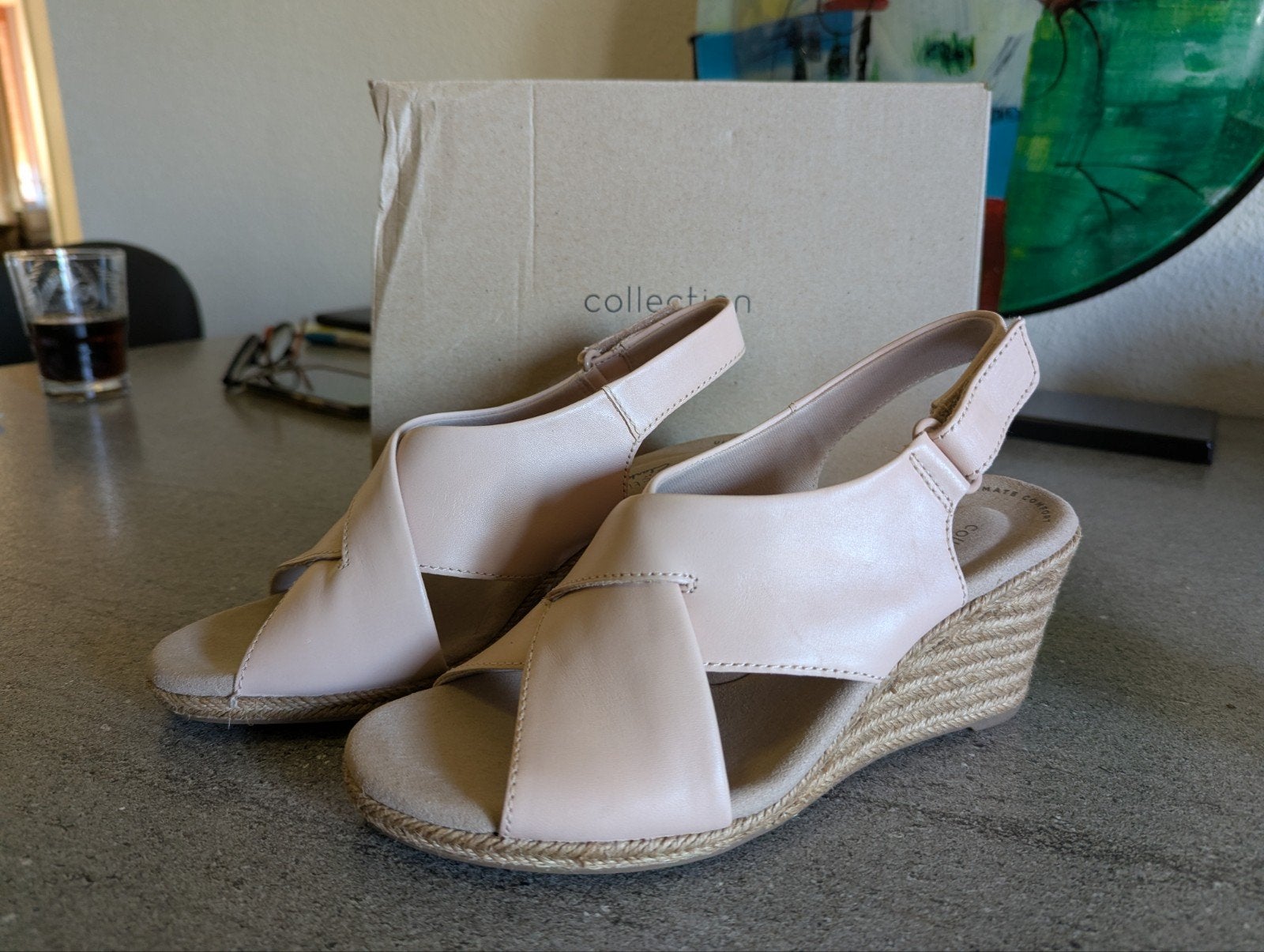 Nieuwstaat Clarks leren sandalen maat 37 lichtroze, Nieuw, Roze, Clarks, Sandalen of Muiltjes