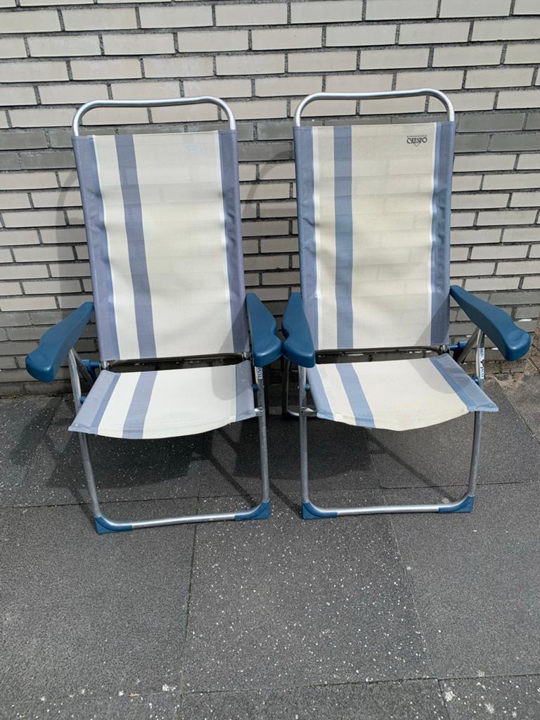 2 Crespo campingstoelen - Comfortabel en opvouwbaar, Ophalen, Gebruikt, Campingstoel