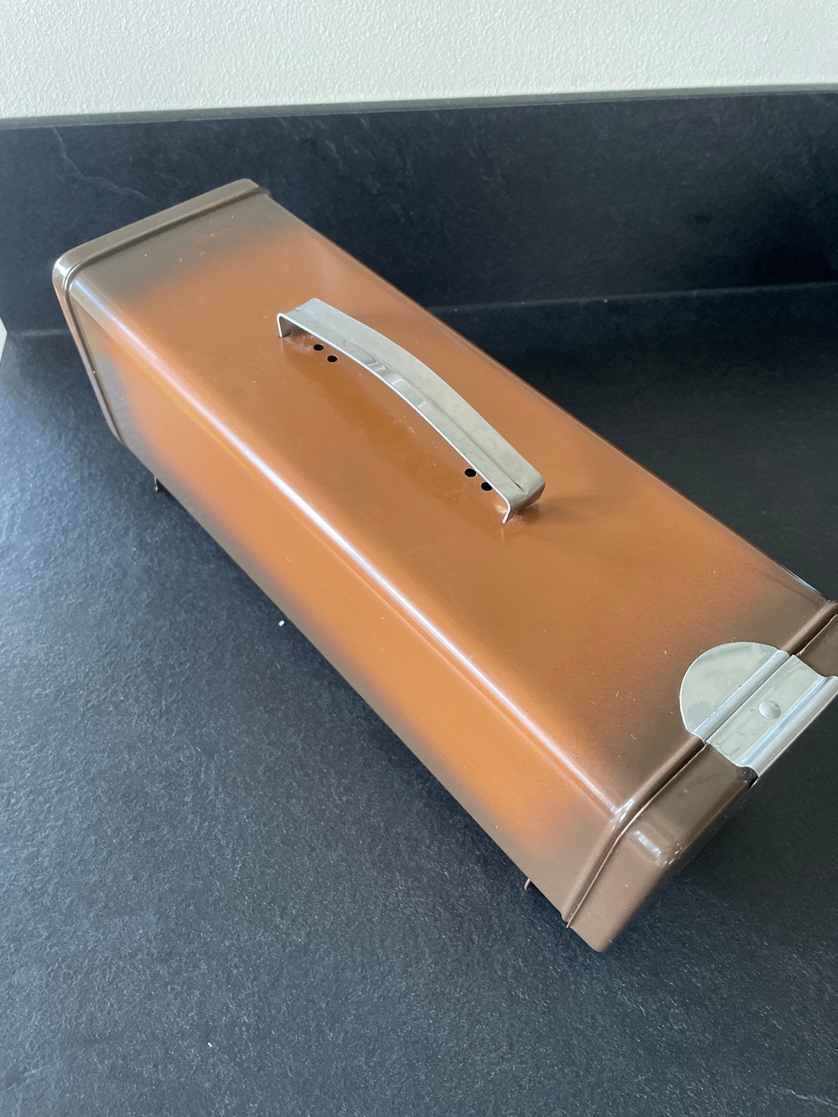 Brabantia koektrommel - Bruin met plankje, Verzamelen, Retro, Huis en Inrichting, Ophalen of Verzenden