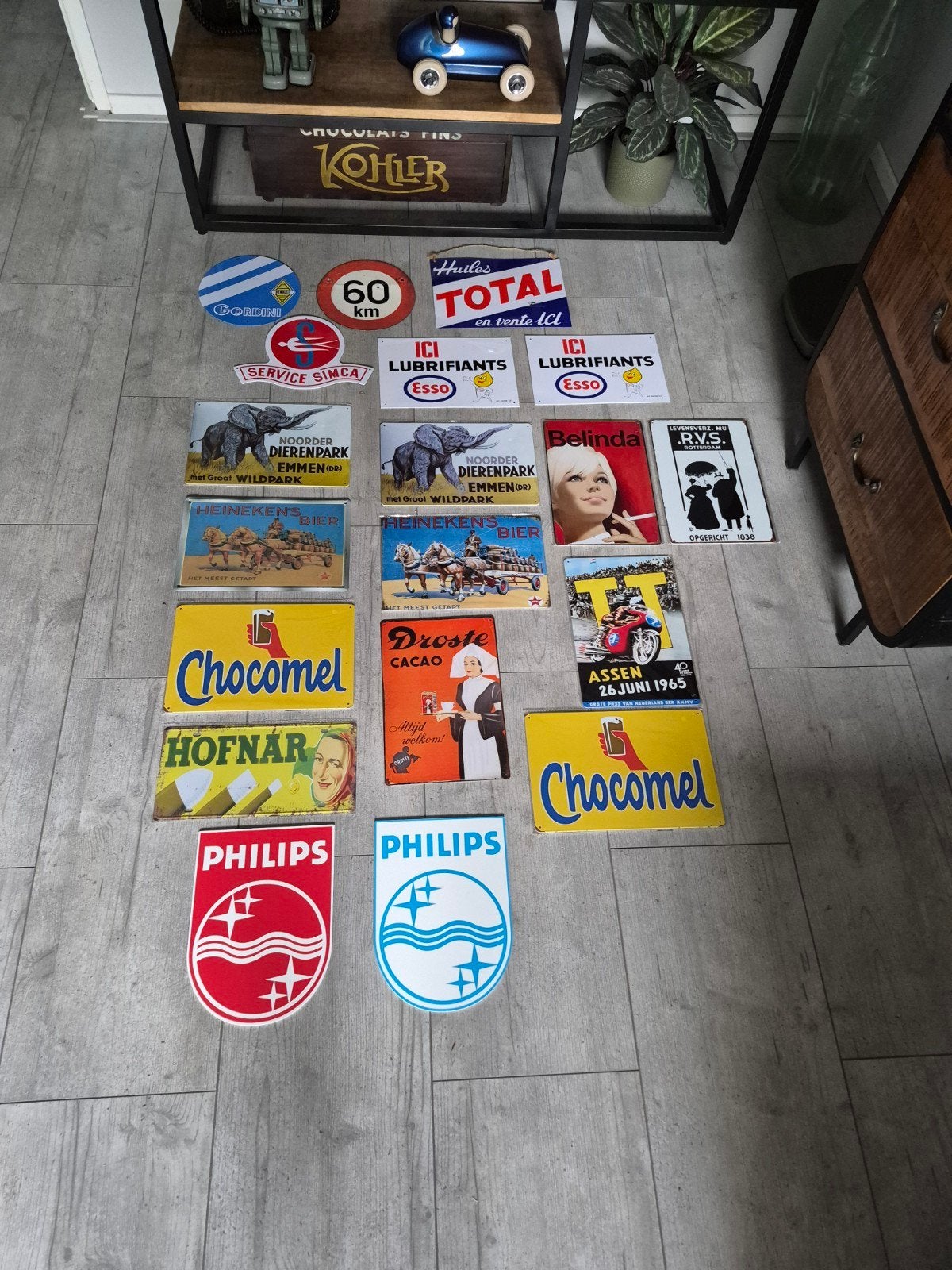 retro reclamebord blik per stuk €7.50 reclame mancave, Ophalen of Verzenden