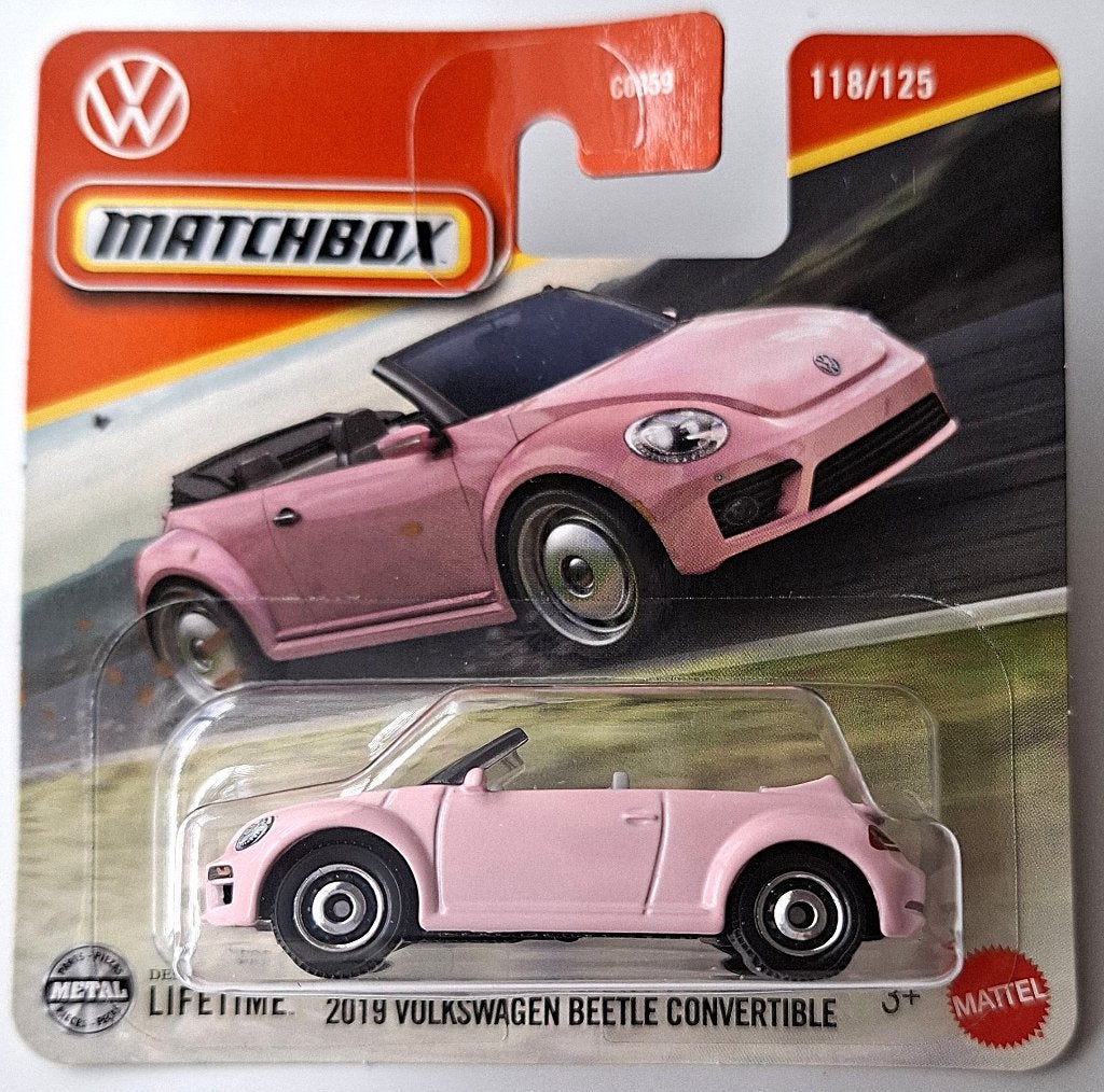 Matchbox 2019 Volkswagen Beetle Convertible, roze, Ophalen, Nieuw, Auto