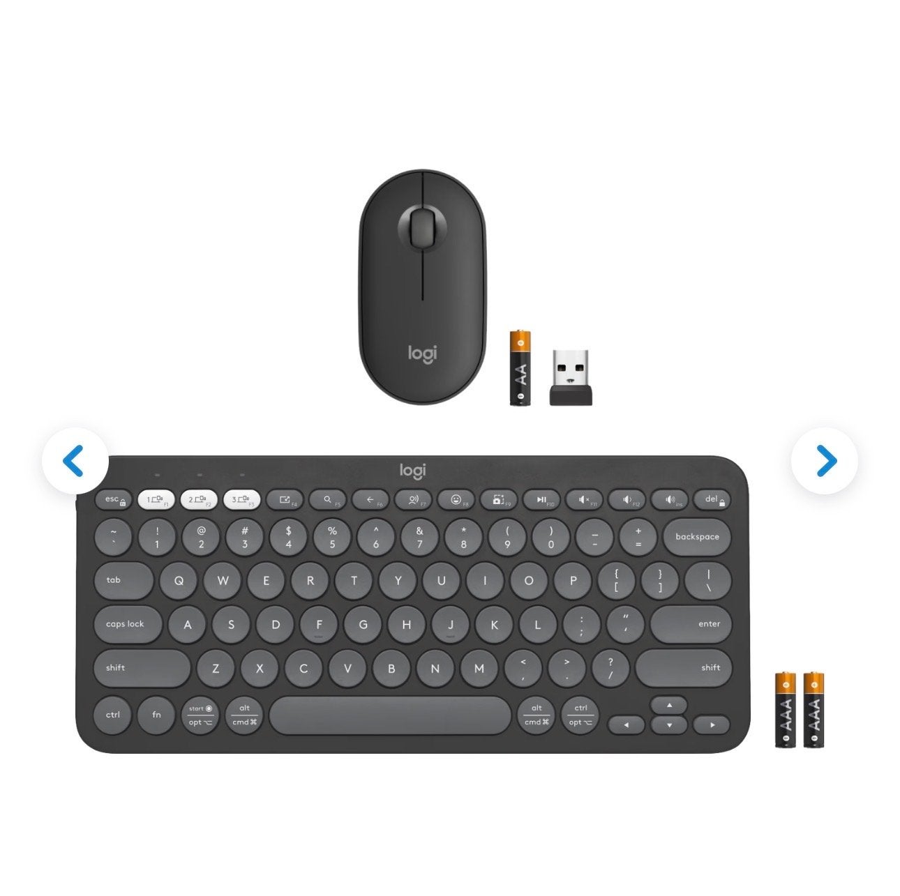Logitech Pebble 2 Combo Zwart - Muis en Toetsenbord Set, Ophalen, Draadloze ontvanger, Zo goed als nieuw, Draadloos