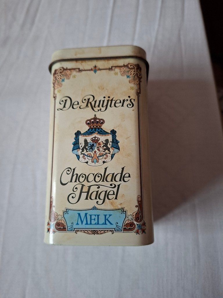 blikje De Ruijter's chocoladehagel melk gebruikt, Verzamelen, Blikken, Ophalen of Verzenden, Gebruikt, Overige