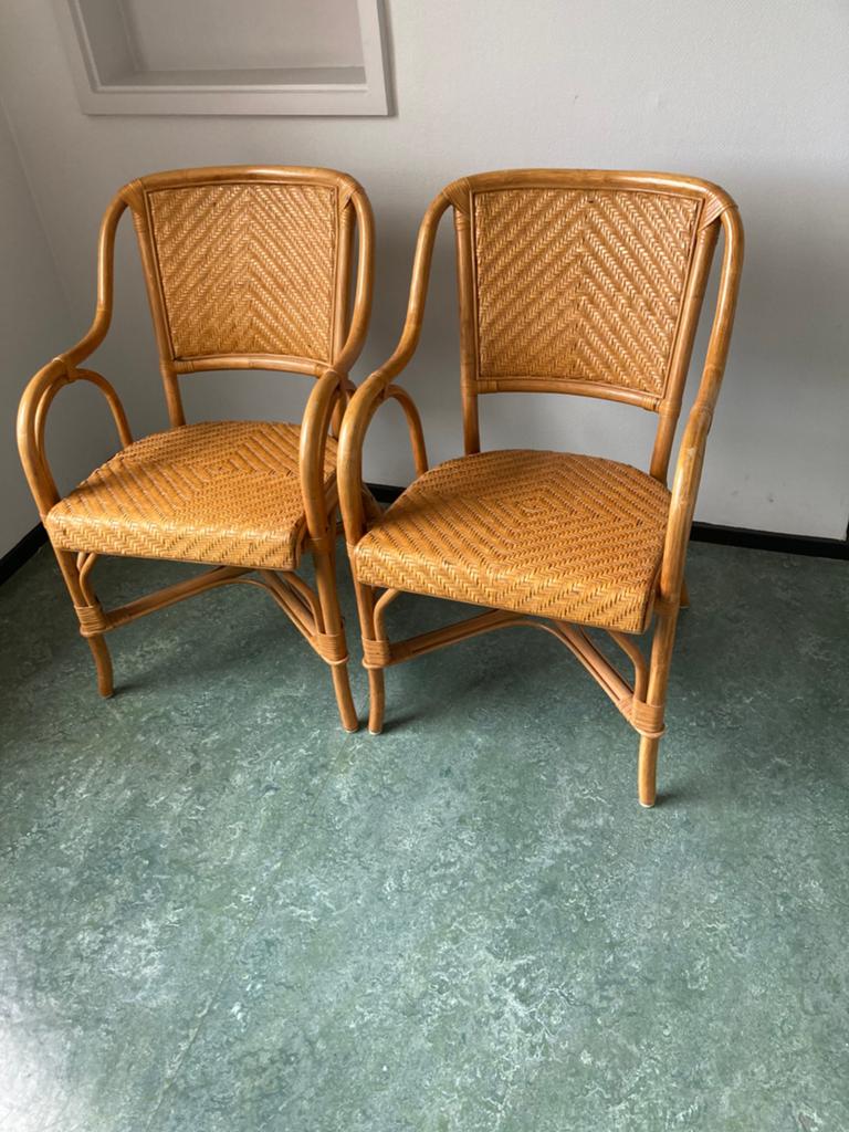Rieten stoeltjes, Minder dan 75 cm, Riet of Rotan, Ophalen of Verzenden, 50 tot 75 cm
