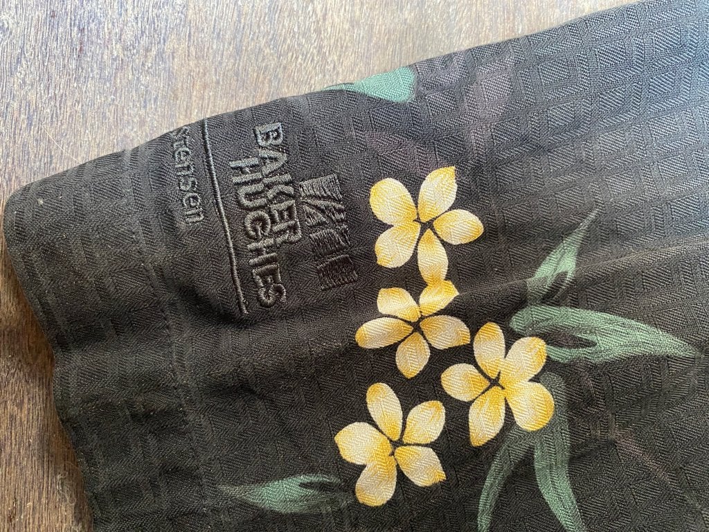 Eagle Dry Goods hemd XL 100% zijde blauw gele bloemen, Eagle Dry Goods, Gedragen, Halswijdte 43/44 (XL), Verzenden