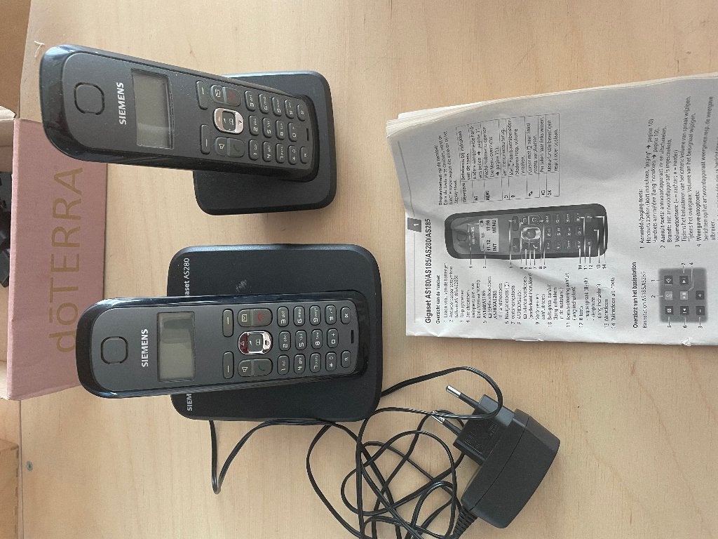 Siemens Gigaset AS180/AS285 draadloze telefoons (set van 2), Ophalen of Verzenden, Gebruikt, 2 handsets