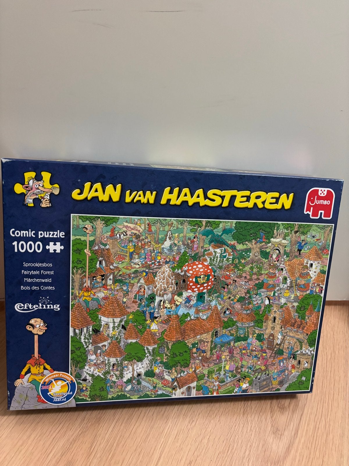 Jan van Haasteren Efteling Sprookjesbos 1000 stukjes, Ophalen of Verzenden, 500 t/m 1500 stukjes, Zo goed als nieuw, Legpuzzel