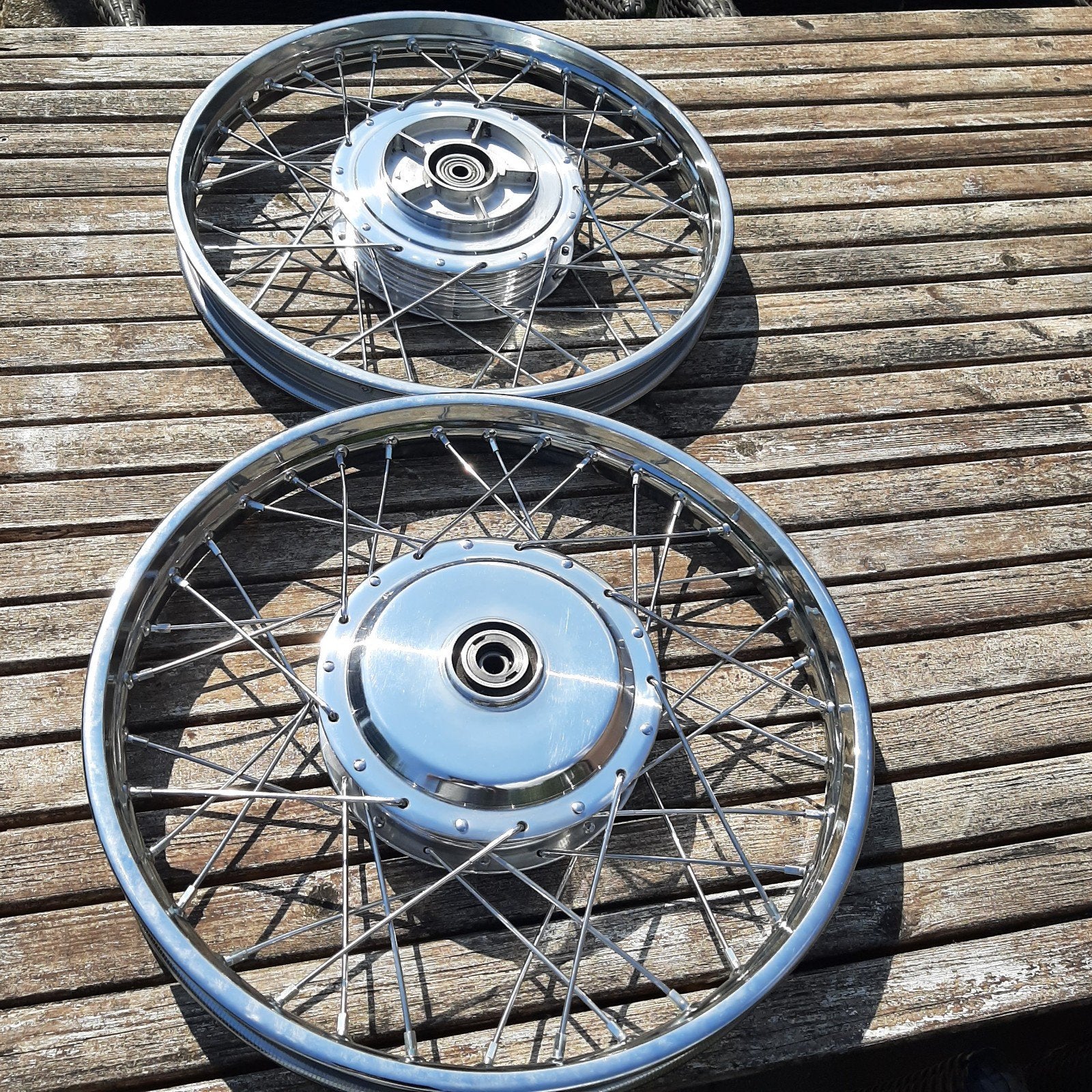 set in nieuwstaat 160mm leleu wielen nieuwe velgen en spaken, Ophalen of Verzenden, Zo goed als nieuw, Overige typen