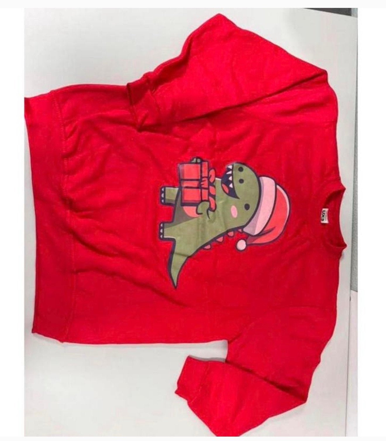 Dinosaurus Dino Christmas Kersttrui trui L rood sweater, Maat 42/44 (L), Nieuw, Ophalen of Verzenden, H