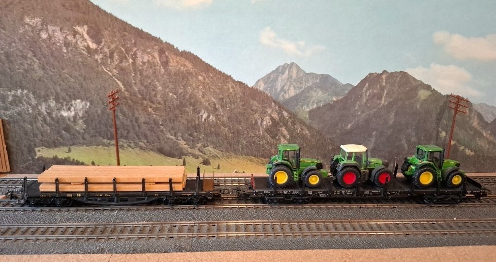 2 x marklin Röngen-wagens met lading (H0), Wisselstroom, Gebruikt, Wagon, Ophalen of Verzenden