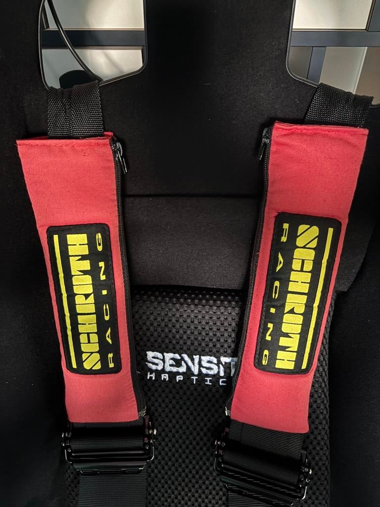 Schroth Racing schouderkussens 2" rood/geel — set, Ophalen of Verzenden, Gebruikt
