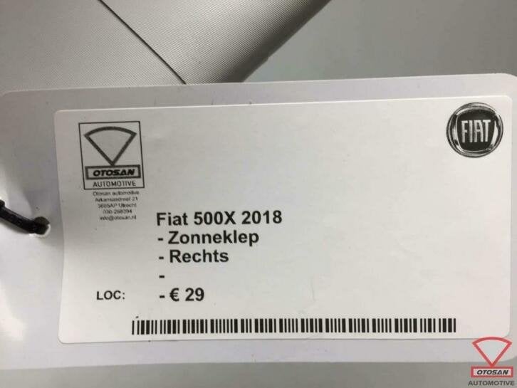 fiat 500x 500 x 2018 zonneklep rechts, Auto-onderdelen, Interieur en Bekleding, Gebruikt, Stellantis Europe S.p.A., Ophalen of Verzenden