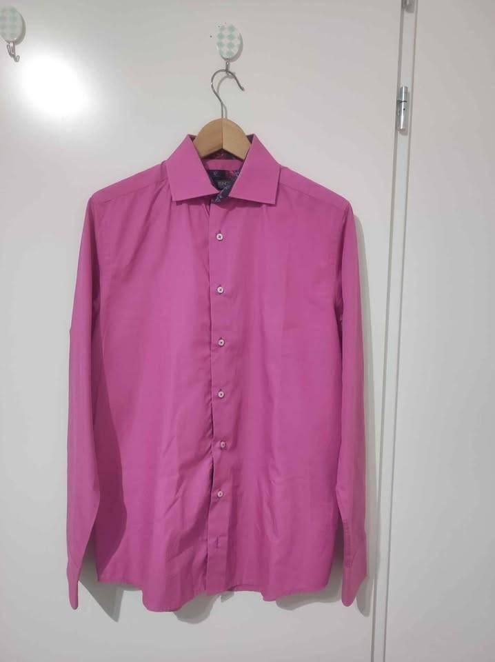 overhemd lange mauw, Kleding | Heren, Overhemden, Ophalen of Verzenden, Zo goed als nieuw, Overige kleuren, Halswijdte 39/40 (M)