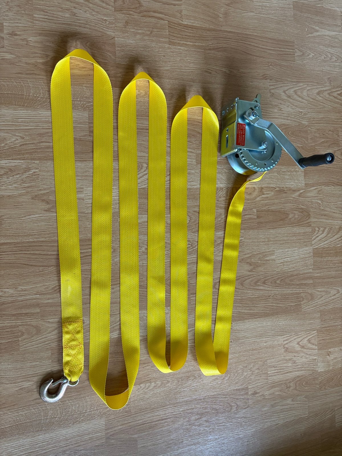 Handlier met gele band - 1200 LBS capaciteit, Ophalen, Zo goed als nieuw, Handmatig