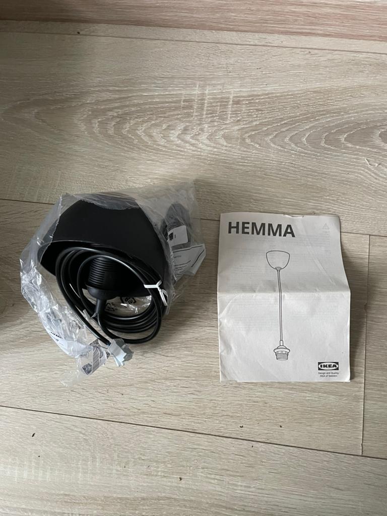IKEA HEMMA snoerpendel zwart - Nieuw, Ophalen, Nieuw, Kunststof, 75 cm of meer