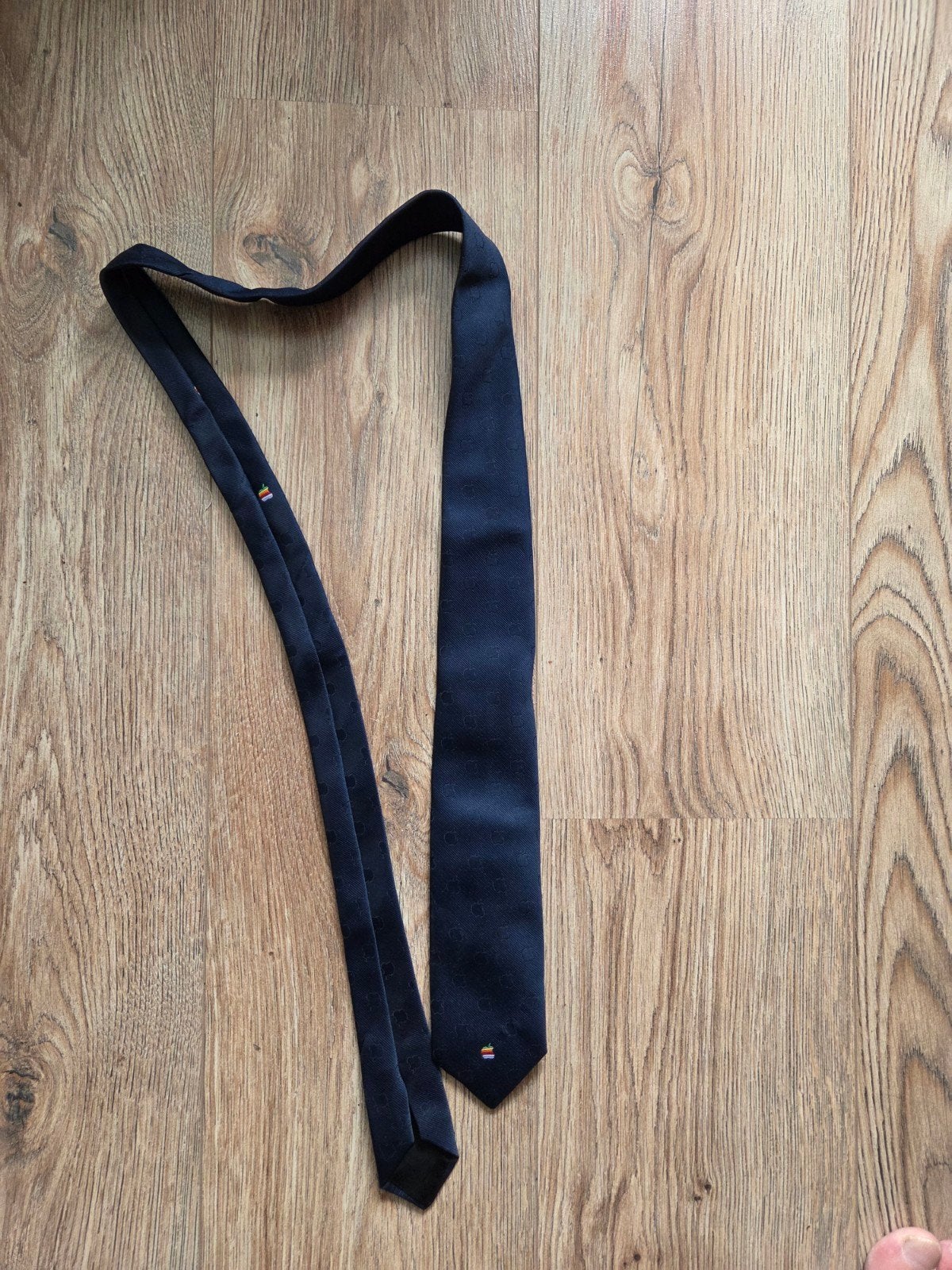 Vintage jaren '80 Apple stropdas - Origineel relatiegeschenk, Kleding | Heren, Stropdassen, Blauw, Ophalen of Verzenden, Zo goed als nieuw