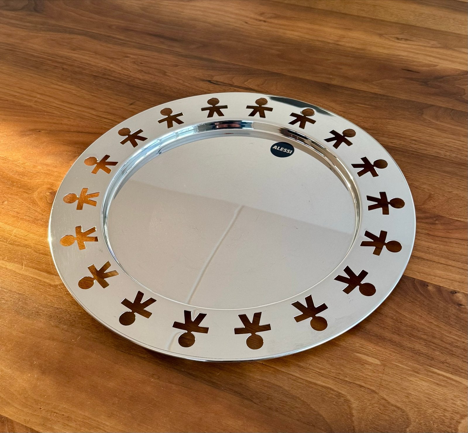Alessi Girotondo dienblad/schaal - RVS, Ophalen of Verzenden, Zo goed als nieuw, Rond, Metaal