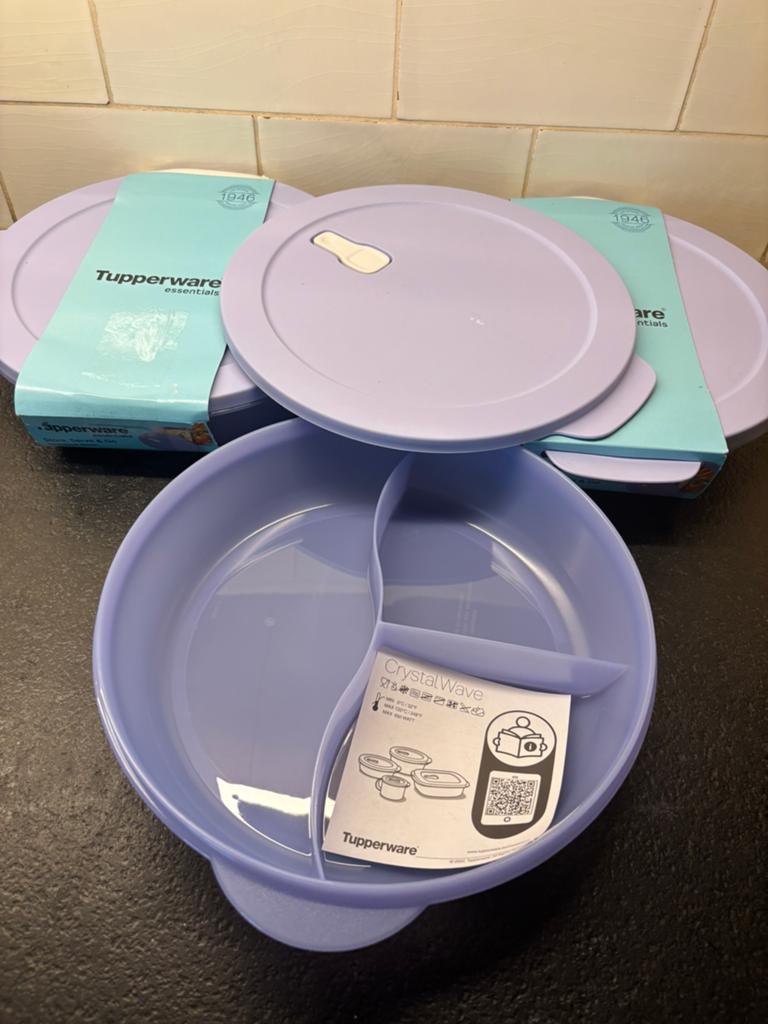 Nieuw Tupperware magnetronbord crystalwave bord magnetron, Ophalen of Verzenden, Nieuw, Paars, Overige typen