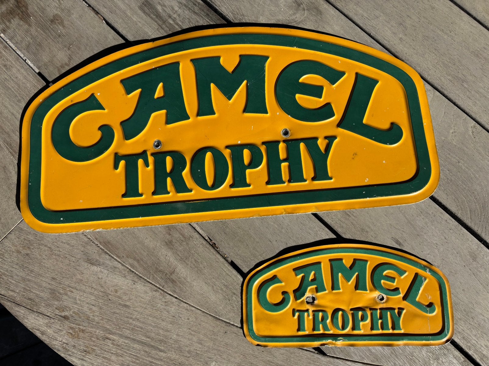 Originele Camel Trophy schild, Ophalen, Gebruikt