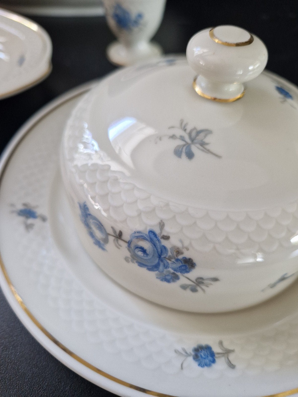 Serveerdelen Rosenthal & Thomas Ivory - Blauwe Rozen, Ophalen