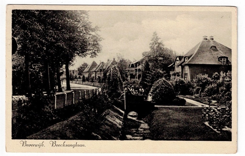 Beverwijk 1940. Mooie villa's op de Beecksanglaan., Ophalen of Verzenden, 1920 tot 1940, Gelopen, Noord-Holland