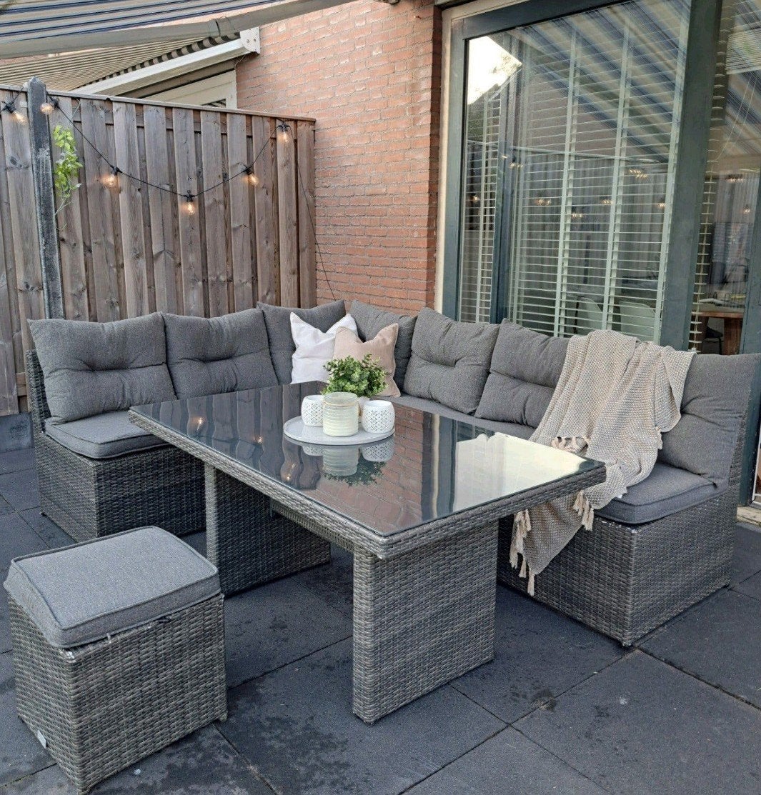 tuinset tuinlounge tuin diningset garden impression, Ophalen, Gebruikt, Wicker, Bank
