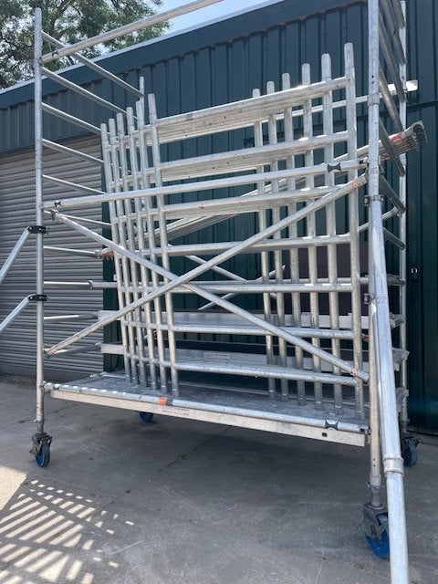Skyworks Rolsteiger, Doe-het-zelf en Verbouw, Steigers, Ophalen, Gebruikt, Rolsteiger of Kamersteiger, 5 meter of hoger