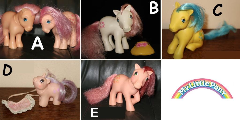 partij vintage MLP’s, G1 pony’s uit 1982-1987, van Hasbro, Verzenden, Gebruikt
