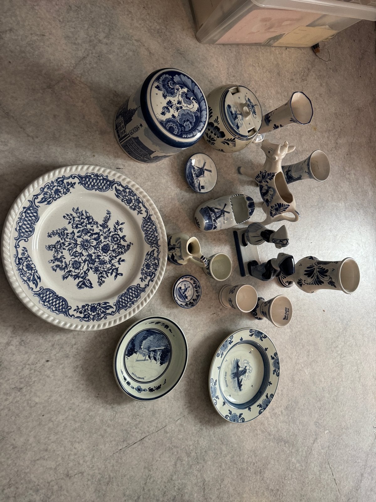 Grote collectie Delfts Blauw aardewerk, Ophalen of Verzenden