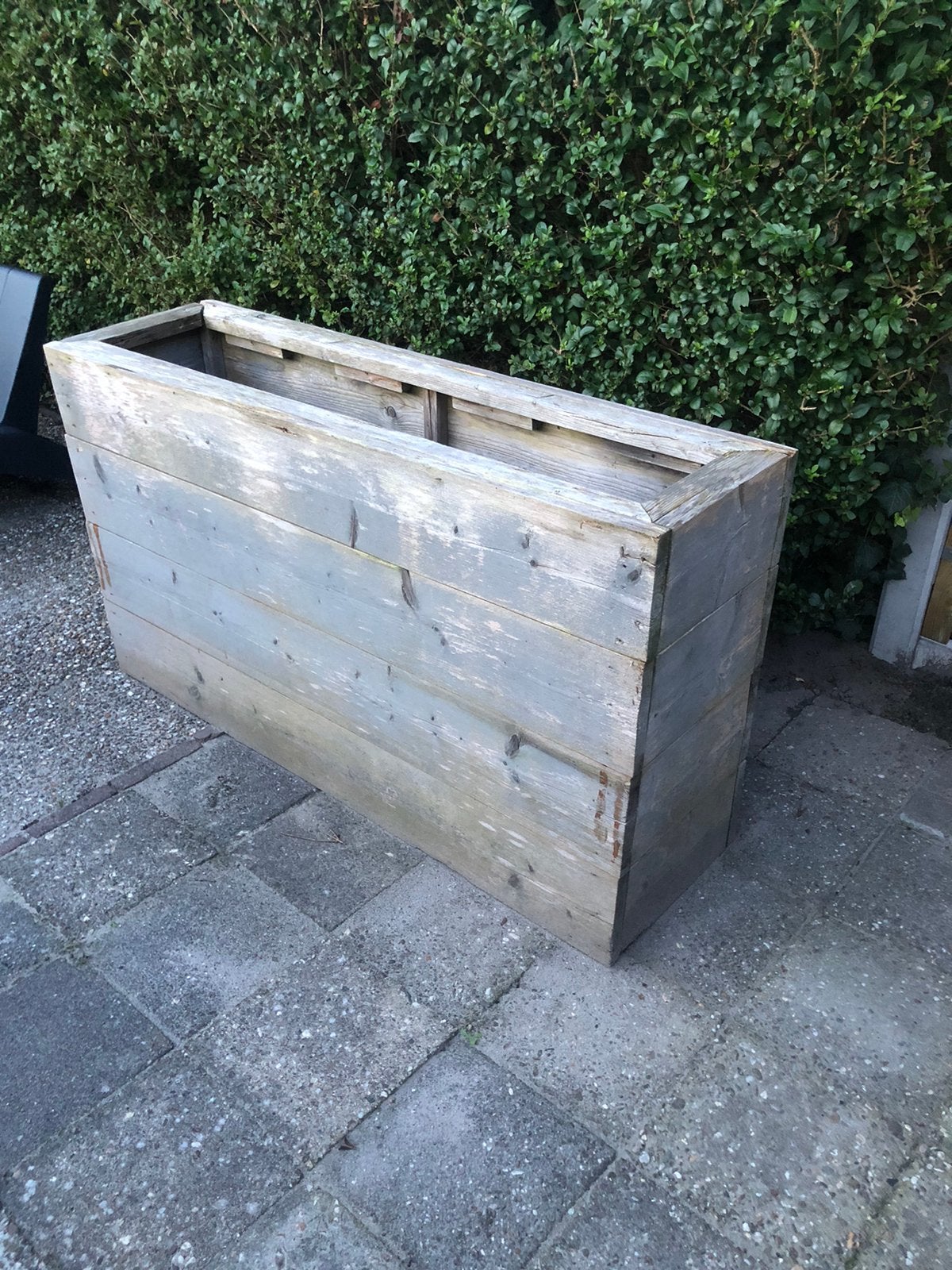 Steigerhouten bak/tafel /afscheiding, Tuin en Terras, Ophalen of Verzenden, Zo goed als nieuw, Rechthoekig, Hout