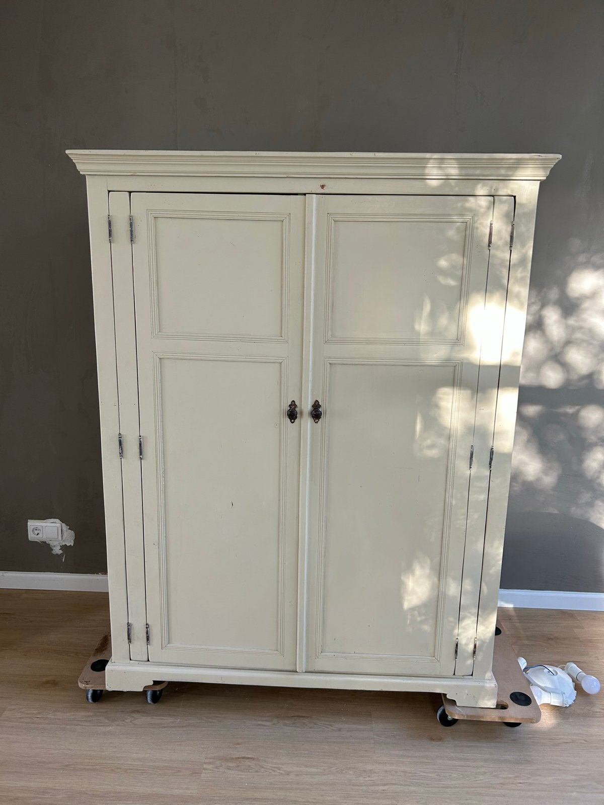 Vintage Bureaukast - Crème/Beige, Ophalen, Gebruikt, 100 tot 150 cm, 150 tot 200 cm
