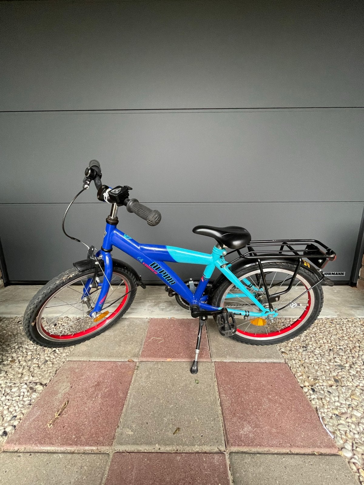 Alpina yabber Kinderfiets 18 inch - Blauw/Turquoise, Fietsen en Brommers, Fietsen | Kinderfietsjes, Ophalen, Gebruikt, Terugtraprem